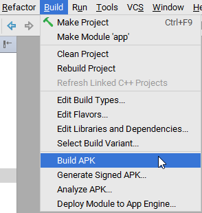 Android Studio Build APK